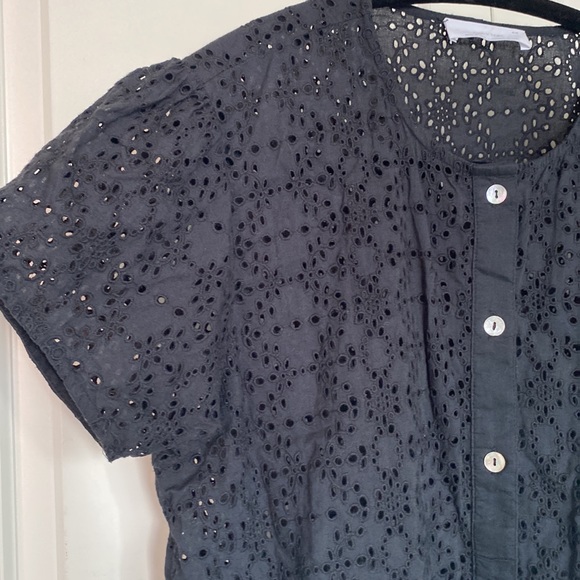 Oak + Fort embroidery pattern crop blouse. - Picture 4 of 4